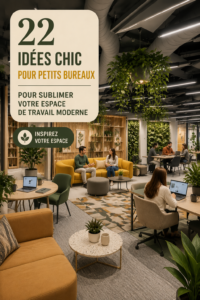 Un bureau moderne et chic avec des touches de décoration élégantes