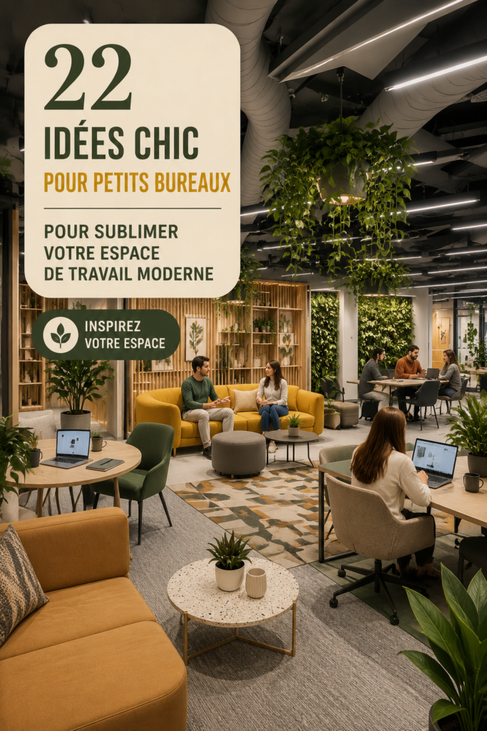 Un bureau moderne et chic avec des touches de décoration élégantes