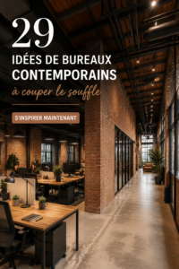 Un bureau moderne avec des designs contemporains et stylés.