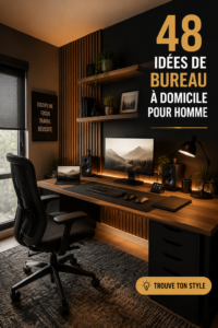 Bureau moderne masculin avec décoration inspirante et fonctionnelle