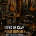Un man cave élégant avec un mobilier contemporain et des décorations raffinées