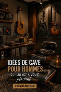 Un man cave élégant avec un mobilier contemporain et des décorations raffinées