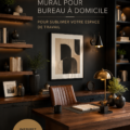 Bureau moderne décoré avec des tableaux inspirants et des plantes