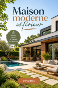 Une maison moderne avec un design extérieur élégant et des matériaux contemporains.
