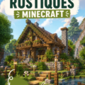 Maison rustique construite dans Minecraft avec des matériaux naturels