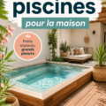Image d'une jolie mini piscine installée dans un jardin ensoleillé.