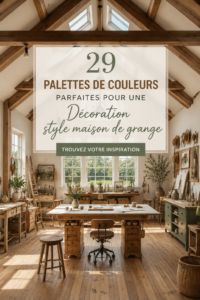 Une belle maison de campagne avec des palettes de couleurs chaudes et accueillantes.