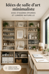Une salle d'art minimaliste remplie de lumière naturelle et de décor épuré.