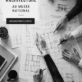 Portrait artistique intégré dans une structure architecturale contemporaine