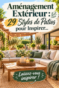 Patio en bois aménagé avec une belle vue sur le jardin, idéal pour la détente.