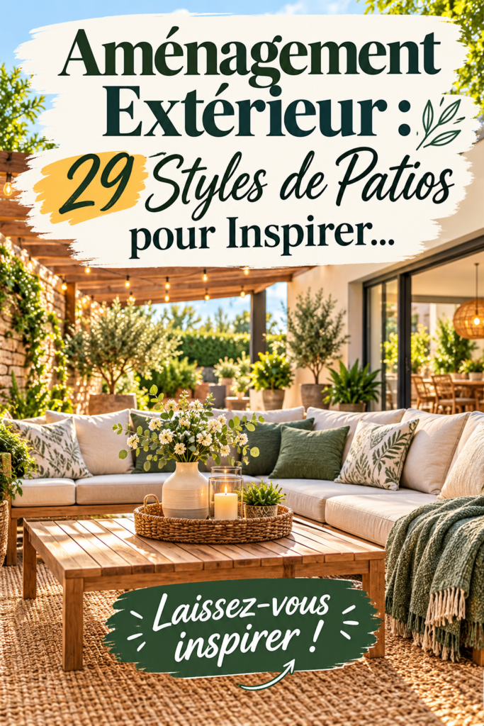 Patio en bois aménagé avec une belle vue sur le jardin, idéal pour la détente.
