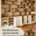 Exemple d'agencement sur mesure dans un salon accueillant et chaleureux.