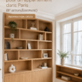Bibliothèque contemporaine dans un appartement parisien, design moderne et élégant