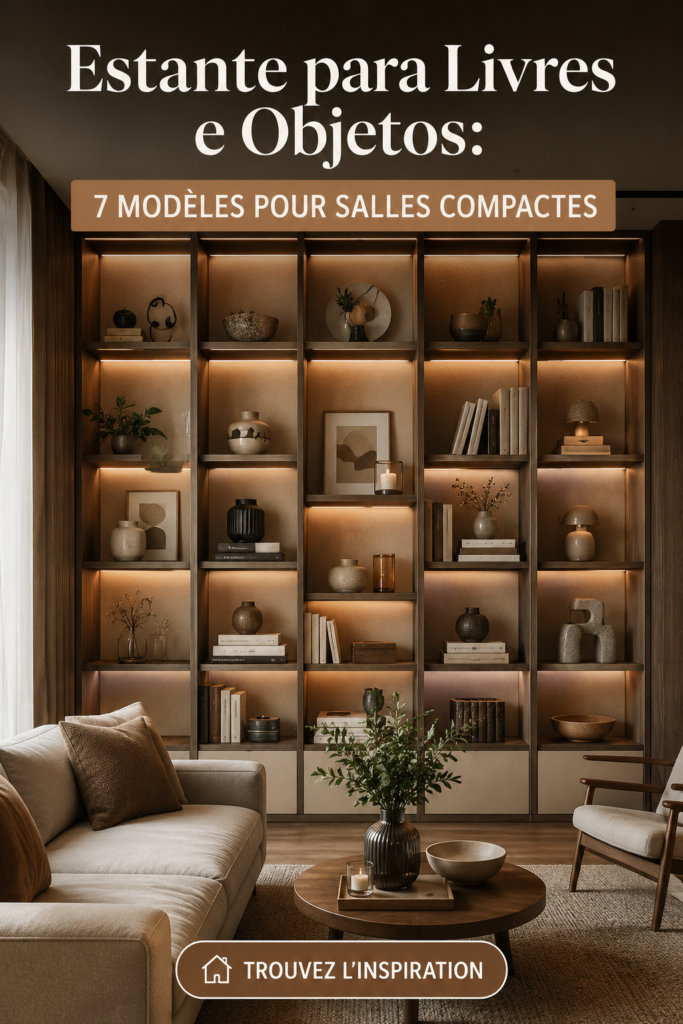 Modèle de bibliothèque design pour petit salon
