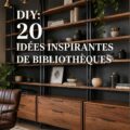 Bibliothèque DIY en bois intégrée dans un intérieur moderne.