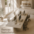 Bureau inspiré de Barcelone avec une ambiance calme et apaisante