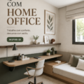Un coin bureau chaleureux avec des éléments décoratifs dans une chambre