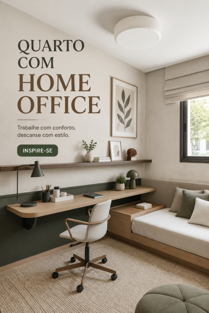 Un coin bureau chaleureux avec des éléments décoratifs dans une chambre