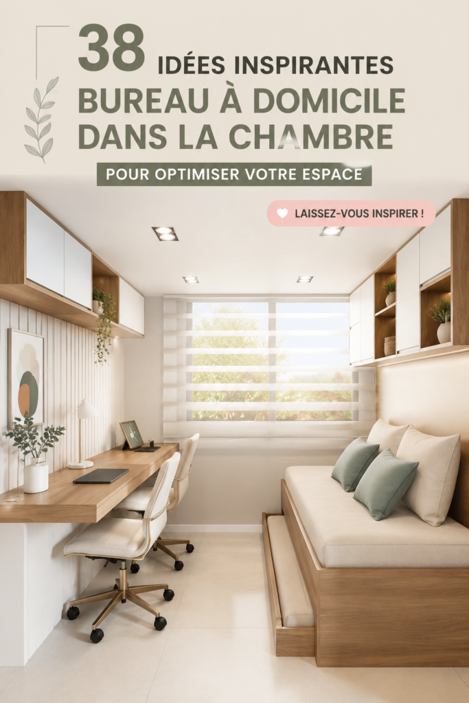 Aménagement d'un bureau cosy dans une chambre moderne