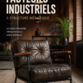 Chaise industrielle en métal au style moderne et élégant.