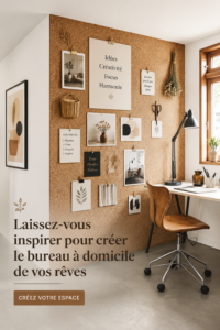 Un bureau moderne et chaleureux, bien aménagé avec des plantes et un bon éclairage