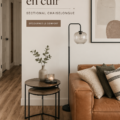 Un élégant fauteuil sectionnel en cuir dans un salon moderne.