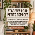 Bibliothèque moderne et élégante pour petits espaces, aménagée avec des livres et objets décoratifs.