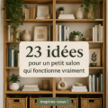 Salon de petit appartement avec des couleurs claires et des meubles modulables