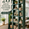 Une bibliothèque chaleureuse avec des livres soigneusement rangés et des éléments décoratifs.