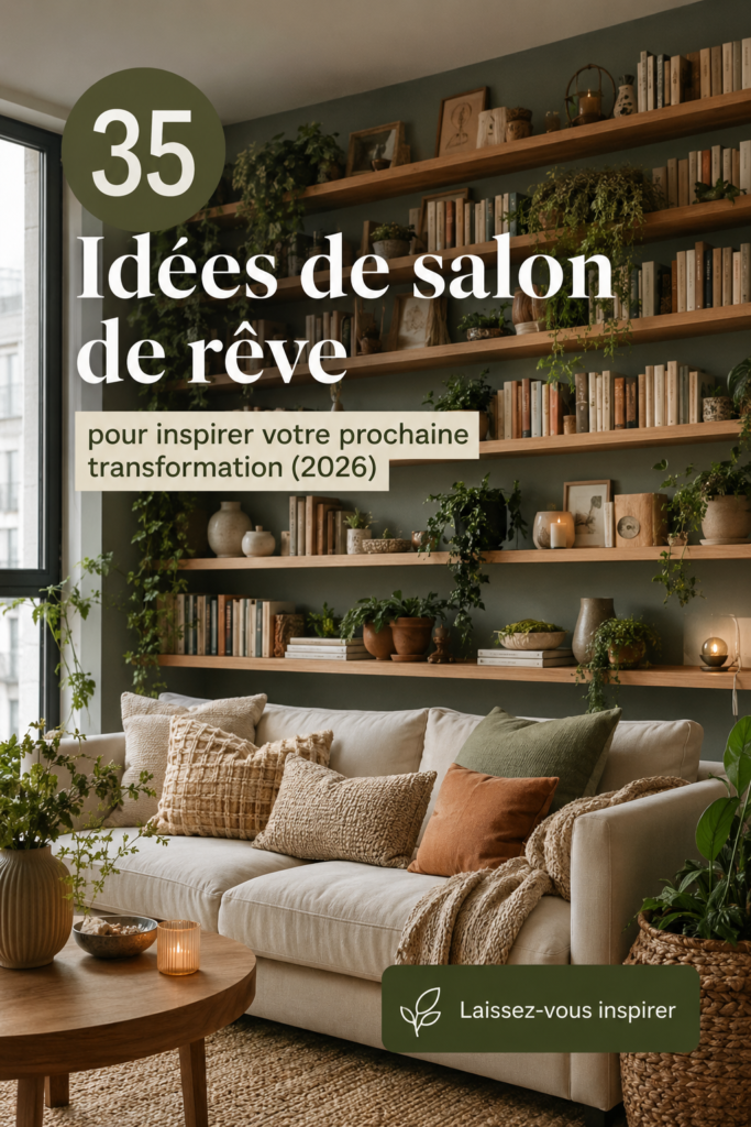 Un salon élégant avec des meubles modernes et des couleurs apaisantes.