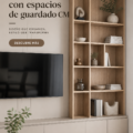 Meuble TV en bois avec rangements intégrés dans un salon cosy