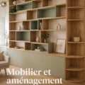 Mobilier moderne et chaleureux dans un salon accueillant