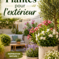 Jardin embelli avec des plantes d'extérieur colorées et variées.