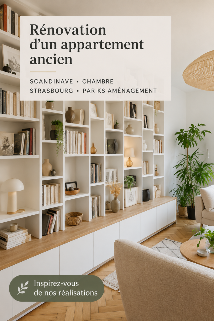Chambre rénovée au style scandinave avec des tons clairs et des lignes épurées.
