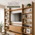 Bibliothèque moderne et chaleureuse avec des livres et une décoration soignée