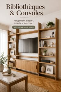 Bibliothèque moderne et chaleureuse avec des livres et une décoration soignée