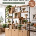 Meubles IVAR d'IKEA utilisés pour créer un séparateur d'espace dans un intérieur élégant.