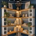 Un beau cabinet en bois moderne et pratique, fait à la main