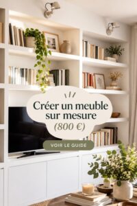 Un meuble sur mesure en bois, personnalisé pour un intérieur chaleureux et accueillant.