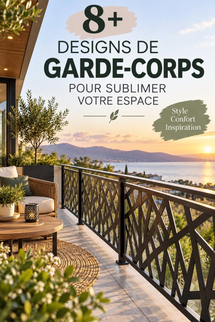 Garde-corps en verre contemporain sur un balcon moderne