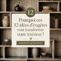 Bibliothèque moderne en bois avec des livres et des objets déco