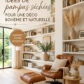 Bouquet d'herbe de la pampa dans un vase, style boho