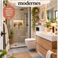 Une petite salle de bain moderne et bien aménagée avec des rangements fonctionnels et un design épuré.