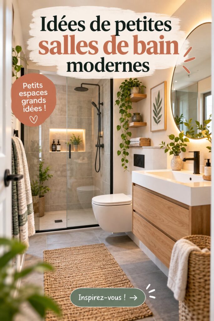 Une petite salle de bain moderne et bien aménagée avec des rangements fonctionnels et un design épuré.