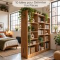 Intérieur d'une maison clair et bien structuré avec des zones délimitées